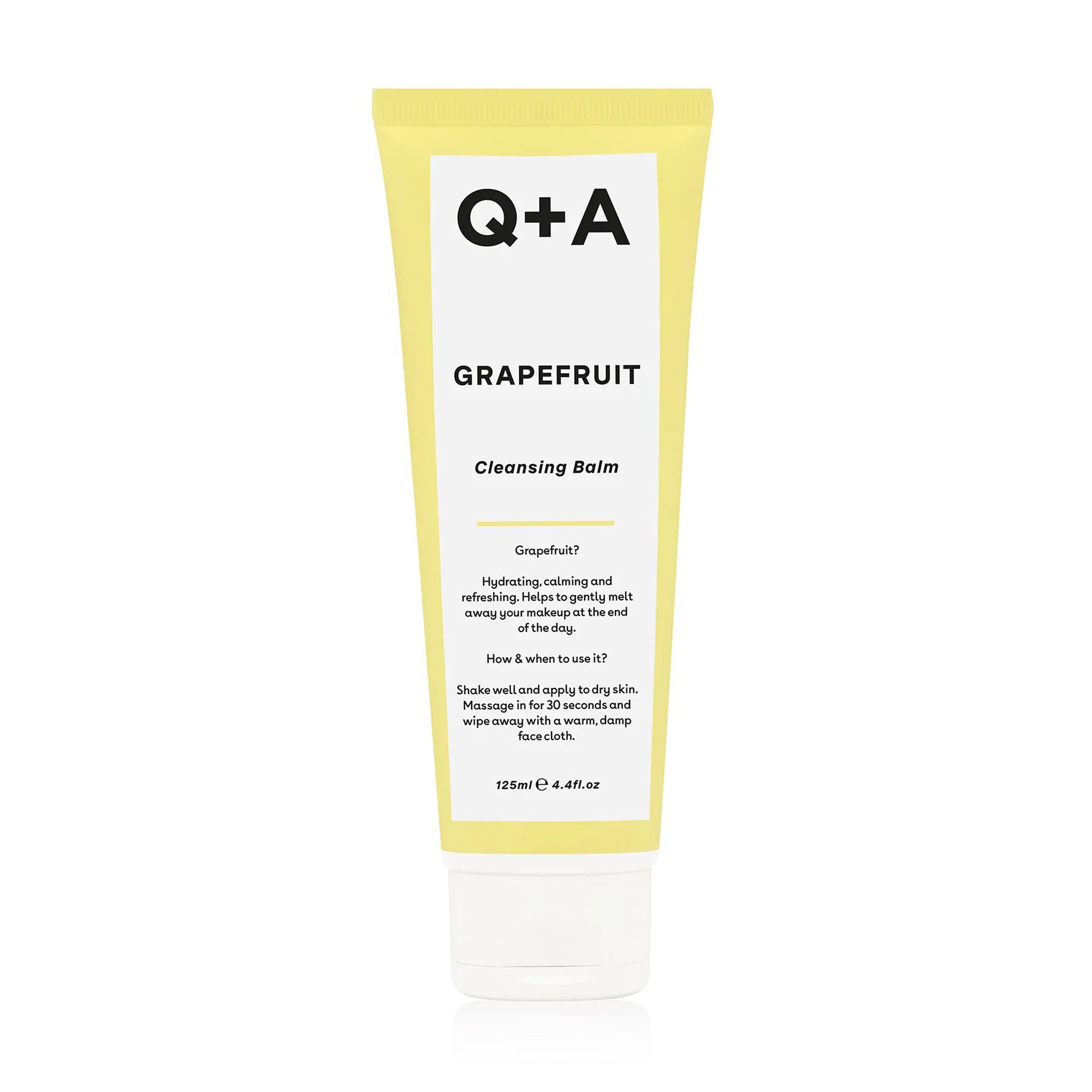 

Очищувальний бальзам для обличчя Q+A Grapefruit Cleansing Balm з грейпфрутом, 125 мл