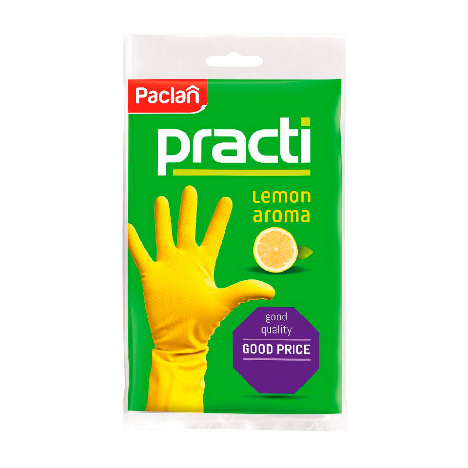 

Гумові рукавички Paclan Practi розмір М, 1 пара