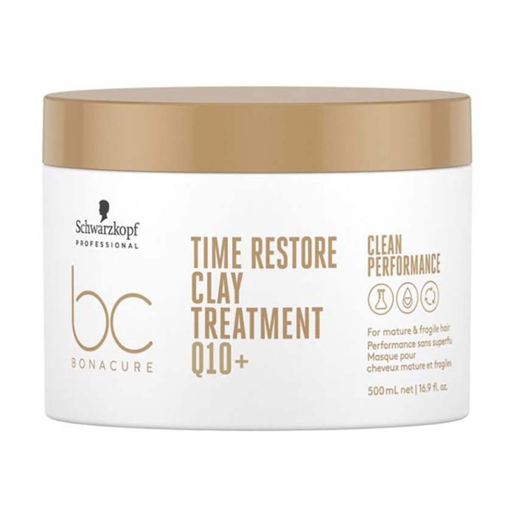 

Глиняна маска Schwarzkopf Professional BC Bonacure Time Restore Clay Treatment Q10+ для зрілого та ламкого волосся, 500 мл