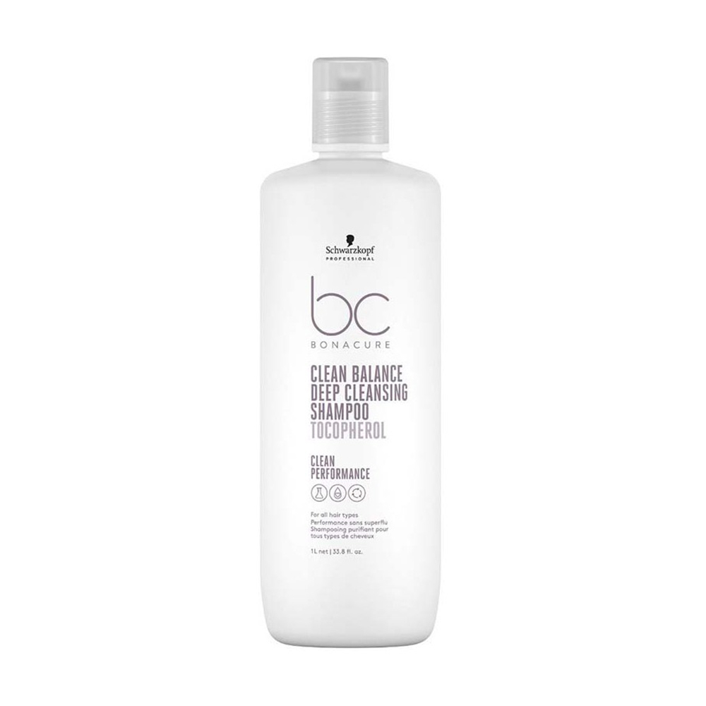 

Уцінка! Шампунь глибокого очищення Schwarzkopf Professional BC Bonacure Clean Balance Deep Cleansing Shampoo Tocopherol для всіх типів волосся, 1 л