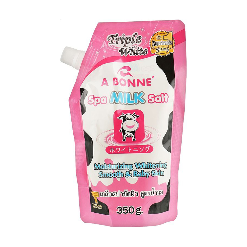 

Скраб-сіль для тіла A Bonne' Spa Milk Salt Зволоження та відбілювання, з молочними протеїнами, 350 г