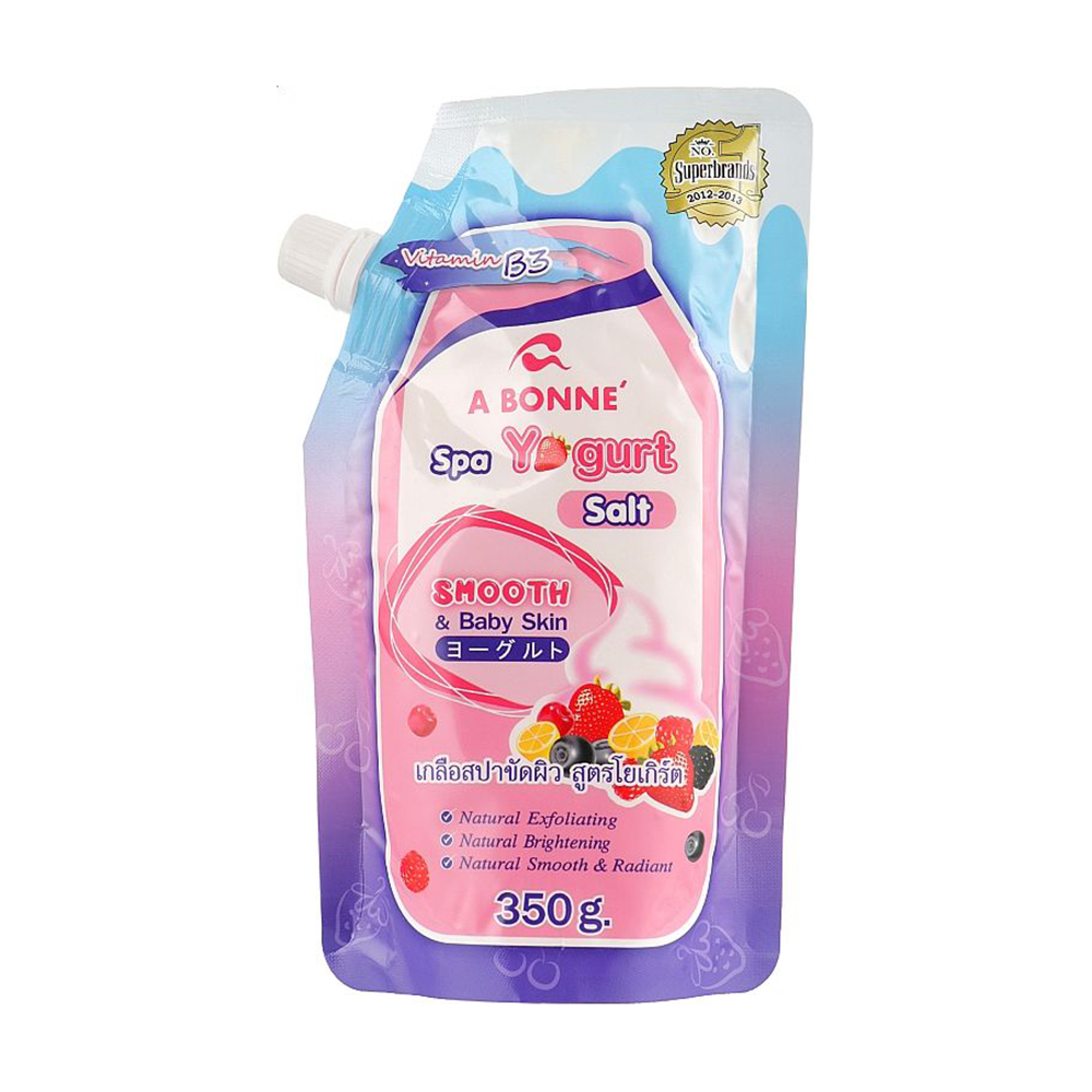 

Скраб-сіль для тіла A Bonne' Spa Yogurt Salt Розгладження, з протеїнами йогурту, 350 г