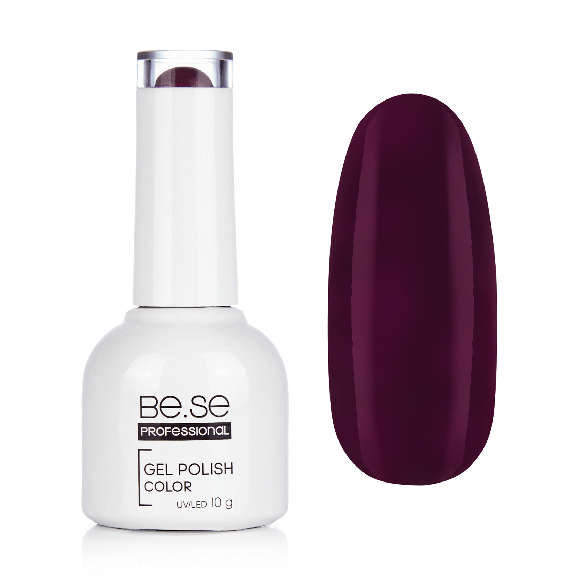 

Гель-лак для нігтів Be.Se Professional Gel Polish Color Dark 19 Емаль, темно-сливовий, 10 г