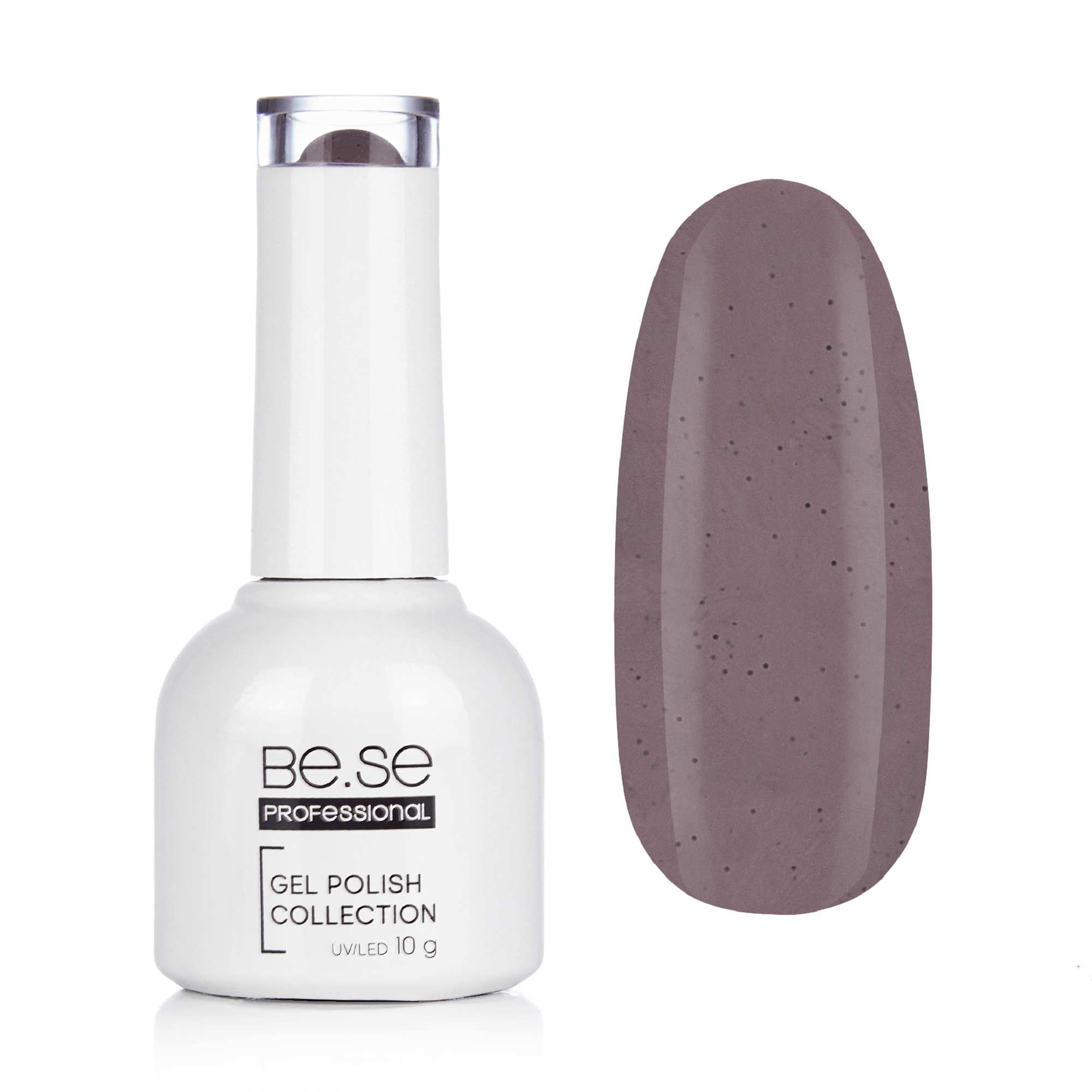 

Уцінка! Гель-лак для нігтів Be.Se Professional Gel Polish Collection Pudding 14 Чорні вкраплення, сіро-коричневий, 10 г