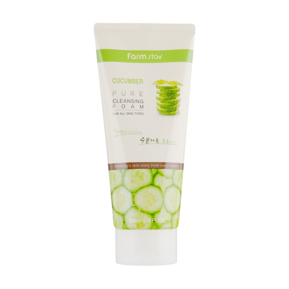 

Уцінка! Пінка для вмивання FarmStay Pure Cleansing Foam Cucumber з екстрактом огірка, 180 мл