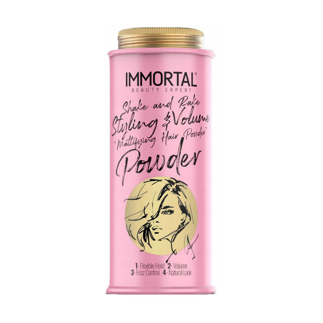 

Жіноча пудра для укладання волосся Immortal NYC Infuse Styling Powder рожевий, 20 г