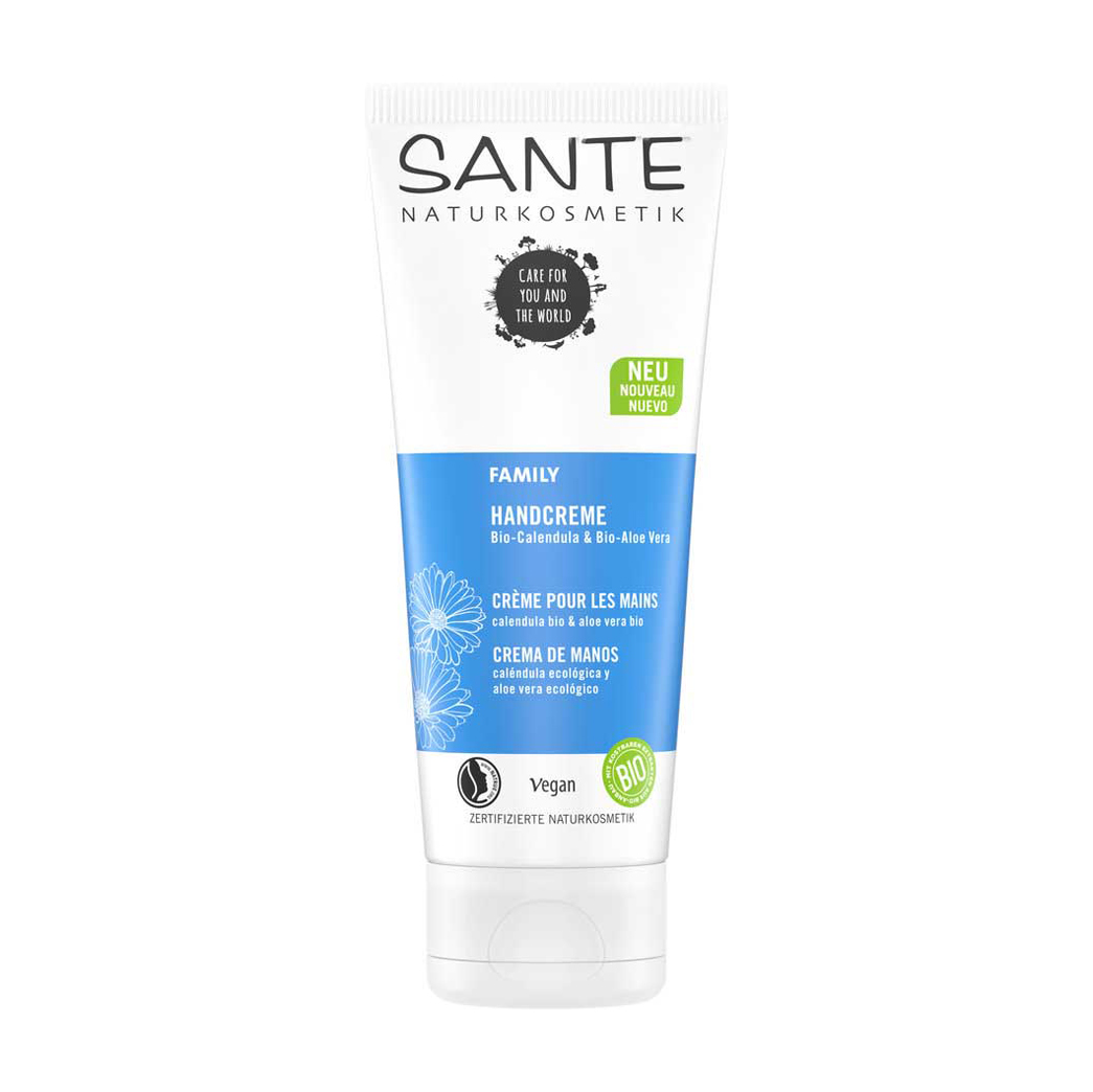 

Уцінка! Біокрем для рук для всієї родини Sante Family Hand Cream Bio-Calendula and Bio-Aloe Vera, 100 мл