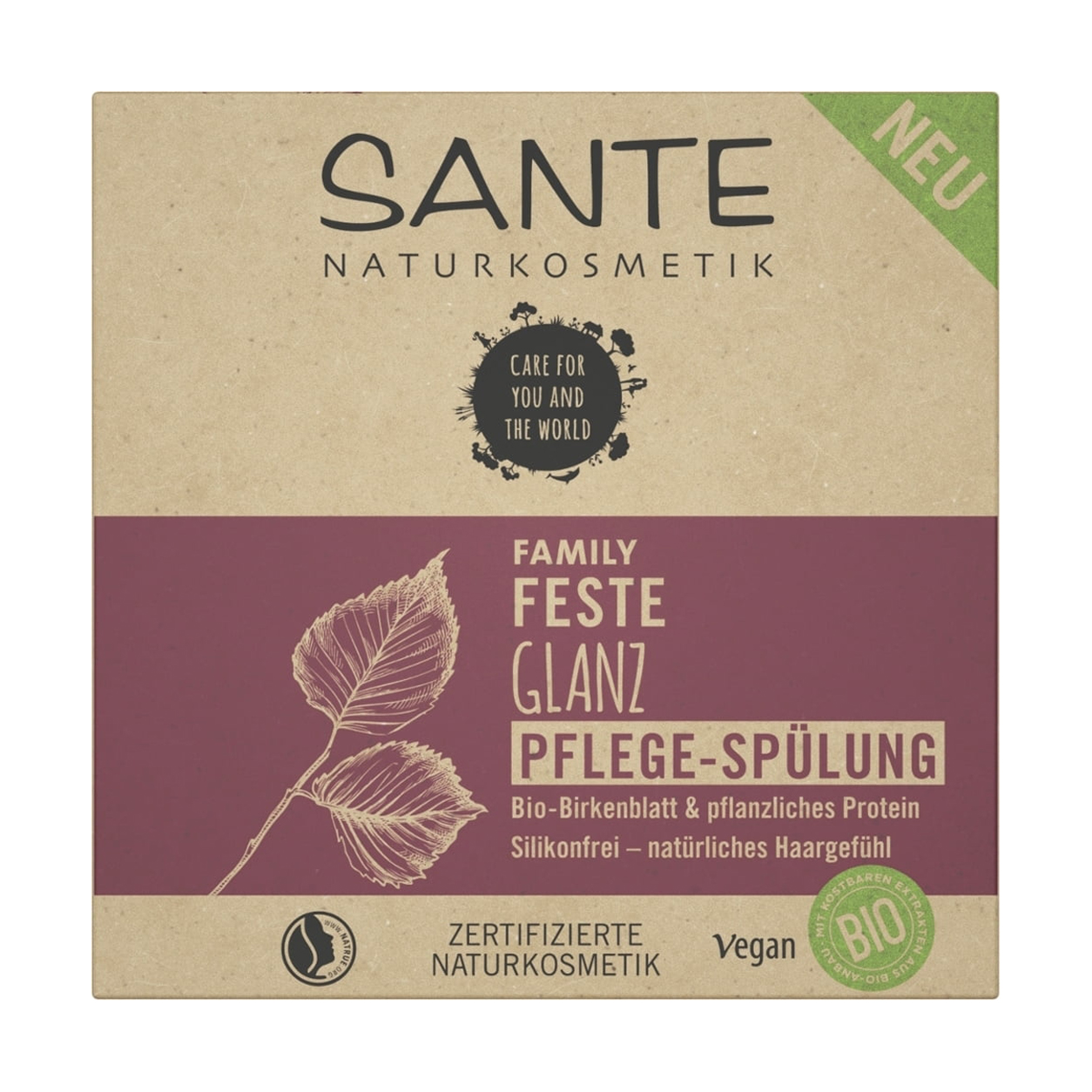 

Уцінка! Твердий біокондиціонер для волосся для всієї родини Sante Family Shine Nourishing Conditioner для живлення і блиску, 60 г