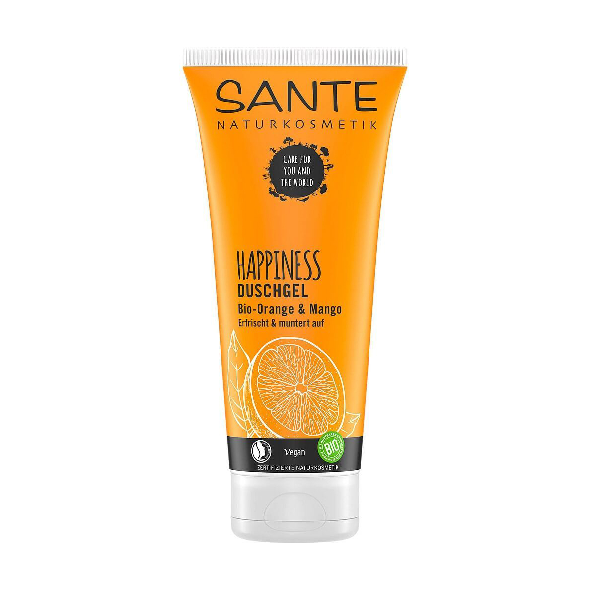 Уцінка! Біогель для душу Sante Happiness Shower Gel Апельсин і манго, 200 мл
