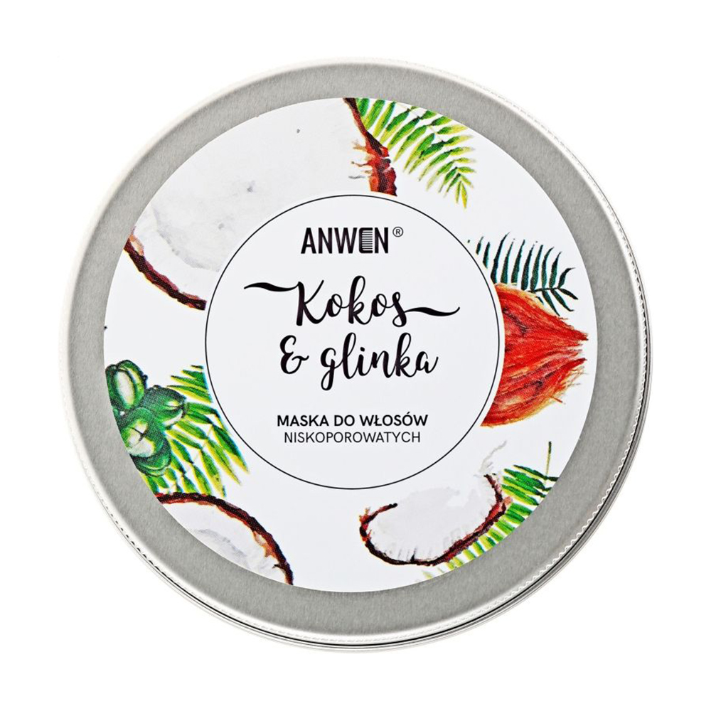 

Маска для низькопористого волосся Anwen Coconut and Clay Mask, 200 мл