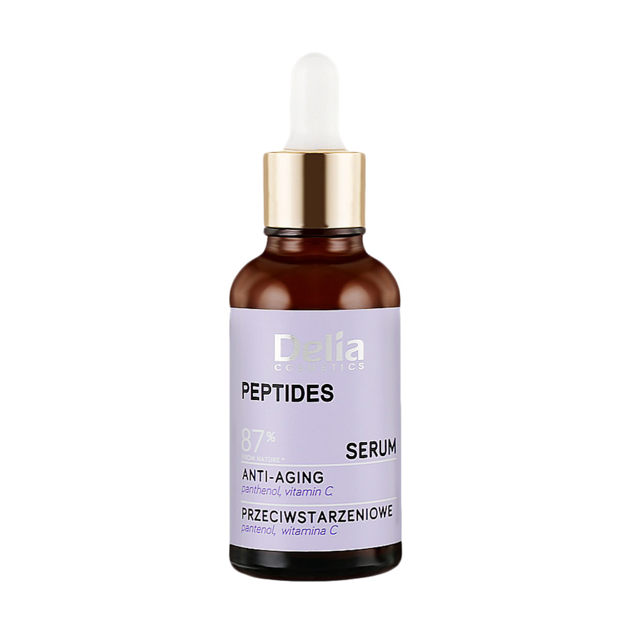 

Уцінка! Антивікова сироватка для обличчя, шиї та зони декольте Delia Cosmetics Peptides Serum з пептидами, 30 мл