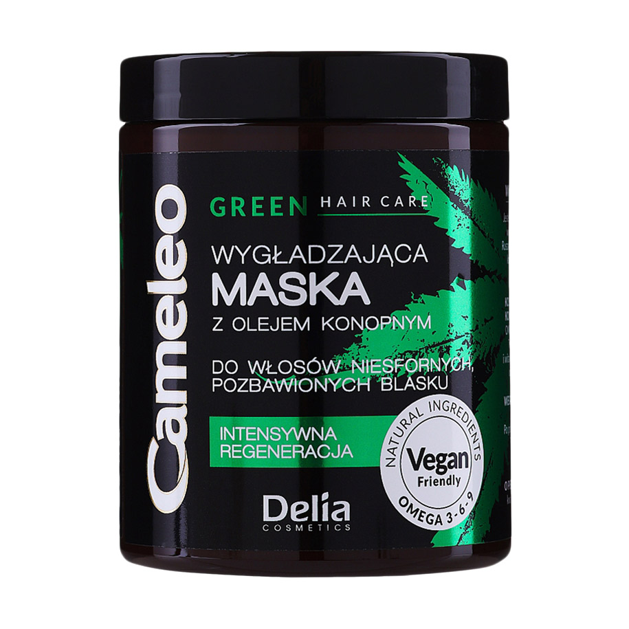 

Уцінка! Розгладжувальна маска для волосся Delia Cosmetics Cameleo Green Mask з олією коноплі, 250 мл