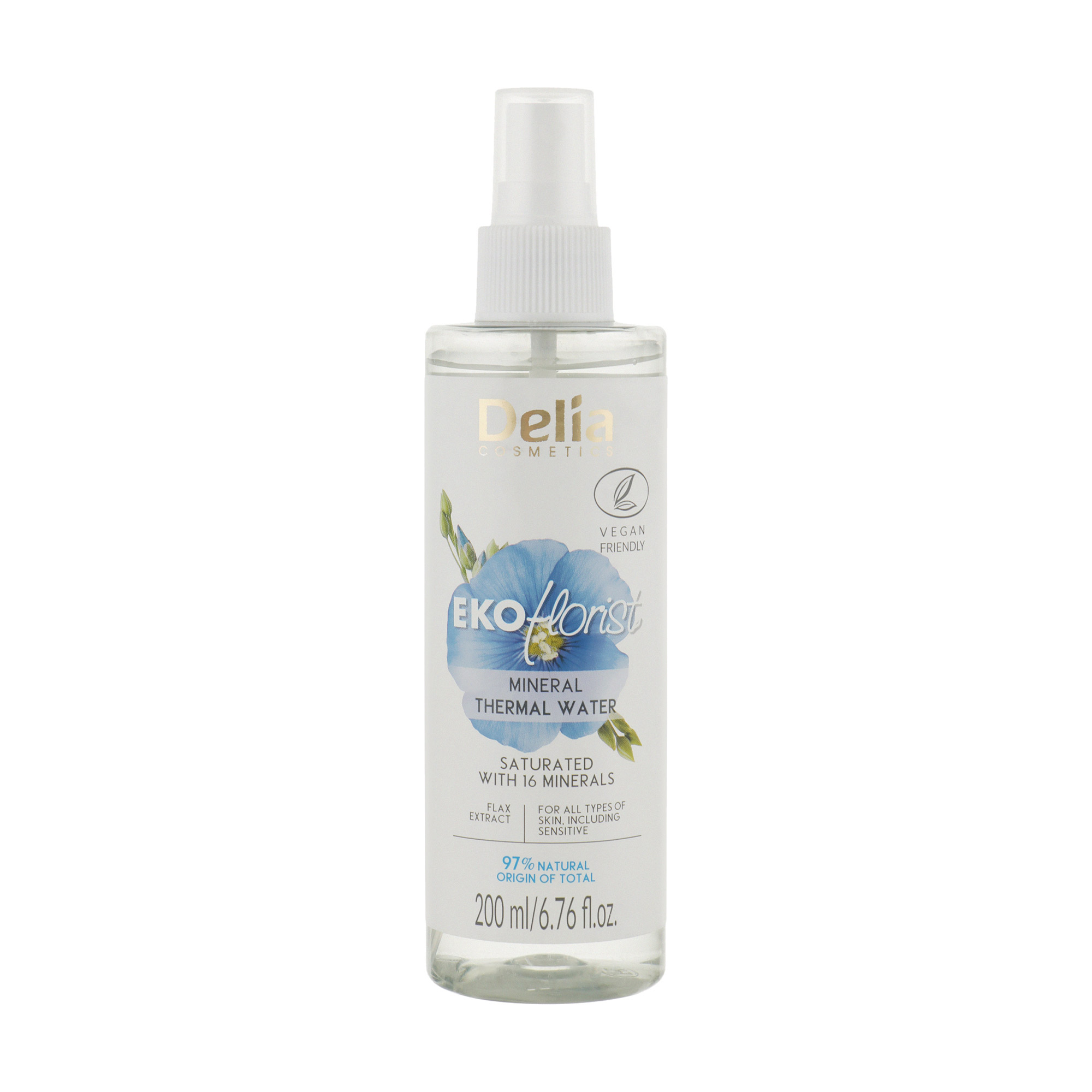 

Термальна мінеральна вода для обличчя Delia Cosmetics Ekoflorist Mineral Thermal Water, 200 мл