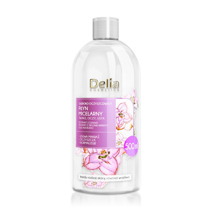 

Глибоко очищувальна міцелярна вода для обличчя Delia Cosmetics Deeply-Purifying Micellar Water, 500 мл