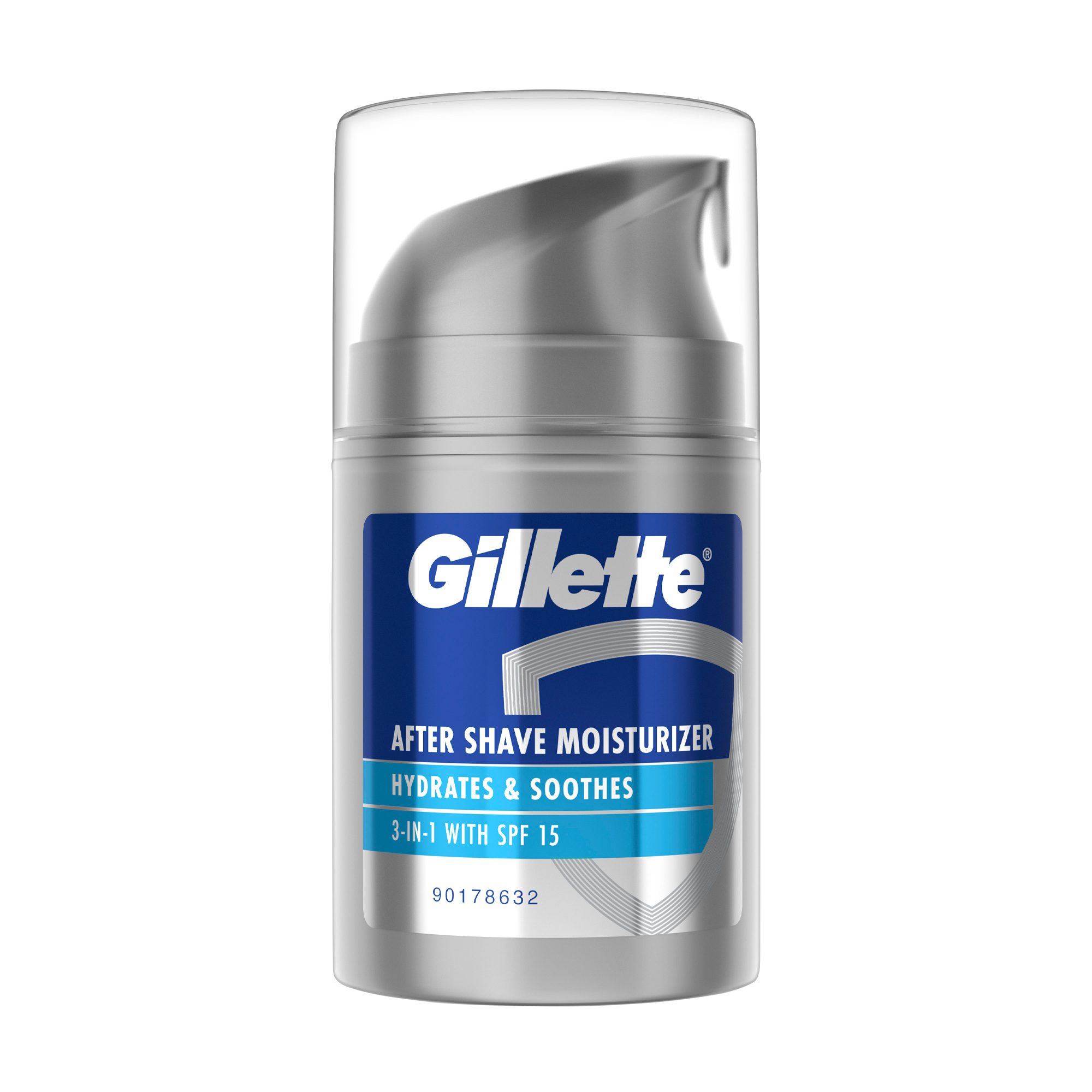 

Уцінка! Чоловічий бальзам після гоління Gillette 3в1 Hydrates & Soothes SPF 15, 50 мл