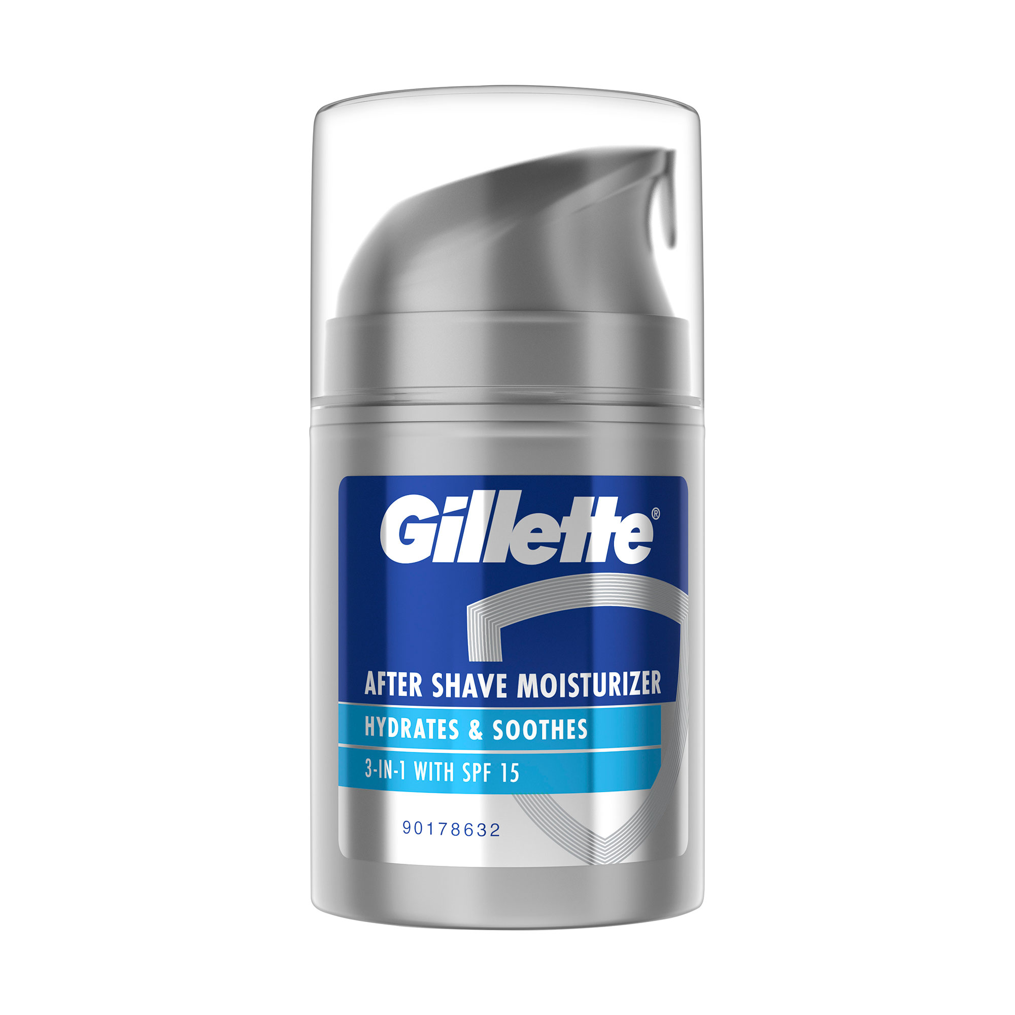 

Уцінка! Чоловічий бальзам після гоління Gillette 3в1 Hydrates & Soothes SPF 15, 50 мл