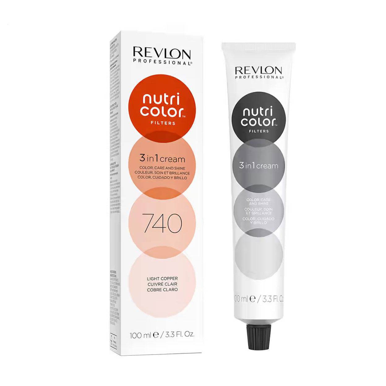 

Уцінка! Тонувальний крем-бальзам для волосся Revlon Professional Nutri Color Filters Toning 740 Light Copper, 100 мл
