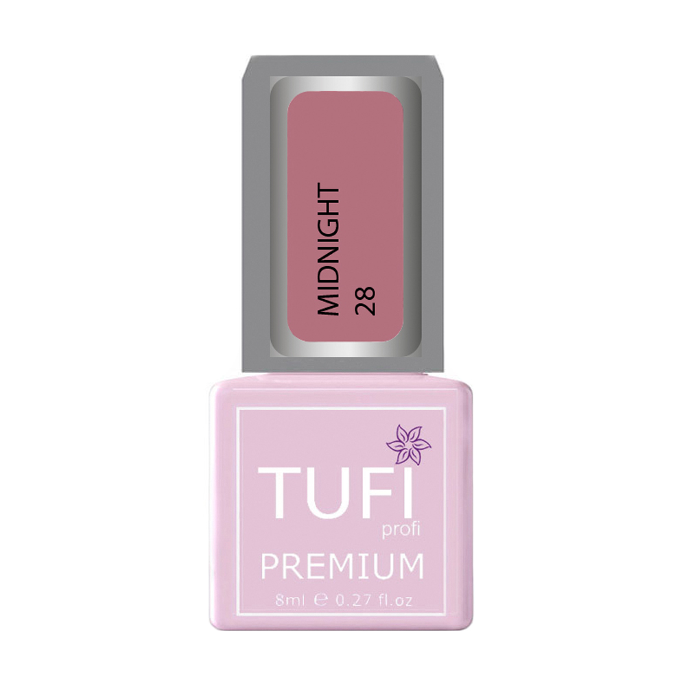 

Уцінка! Гель-лак для нігтів Tufi Profi Premium Midnight 28 Сріблясто-рожевий, 8 мл