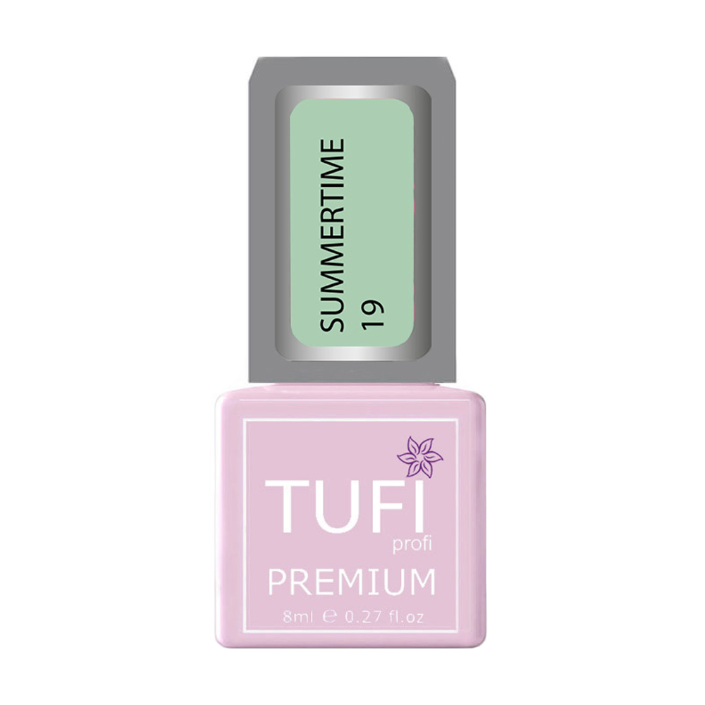 

Уцінка! Гель-лак для нігтів Tufi Profi Premium Summertime, 19 Ментоловий, 8 мл