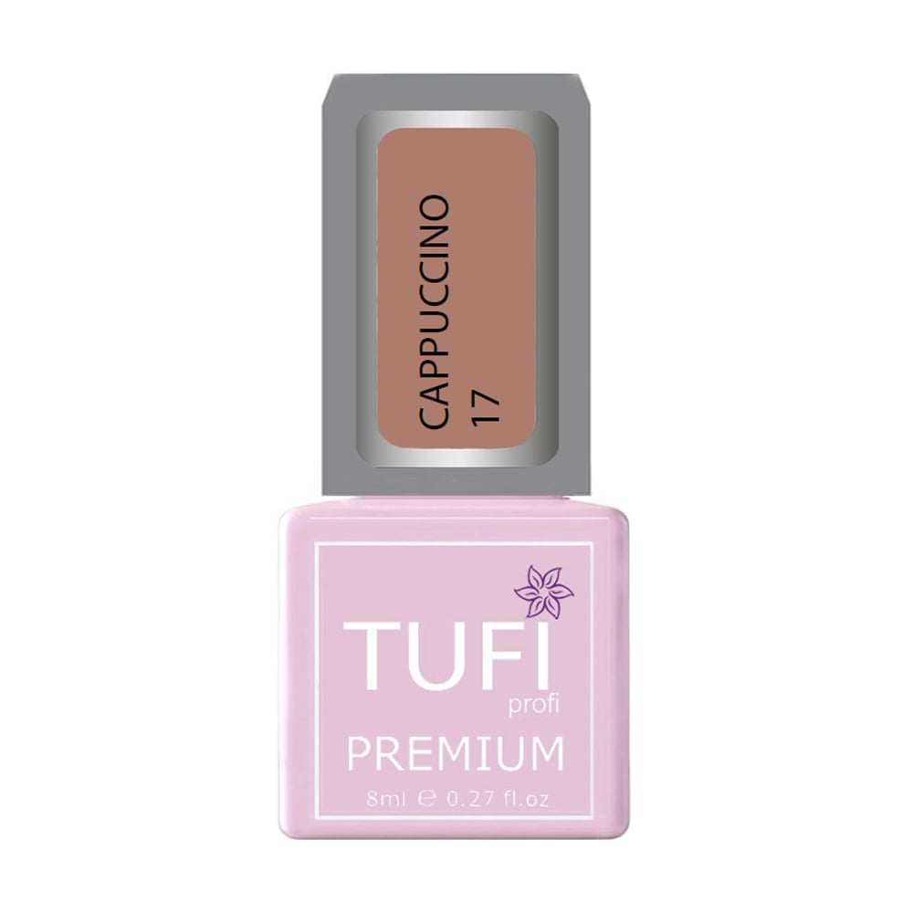 

Гель-лак для нігтів Tufi profi Premium Cappuccino 17 Мигдальна спокуса, 8 мл
