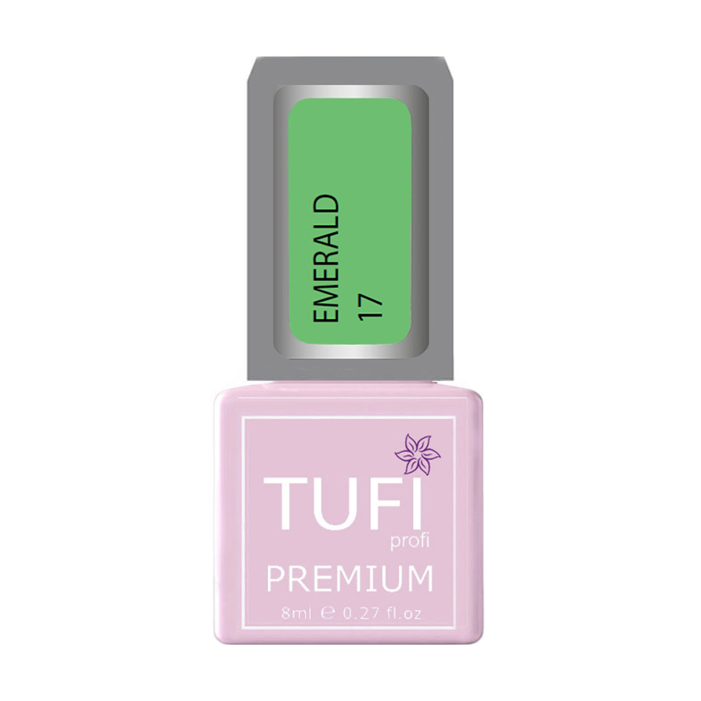 

Гель-лак для нігтів Tufi profi Premium Emerald 17 Травнева трава, 8 мл