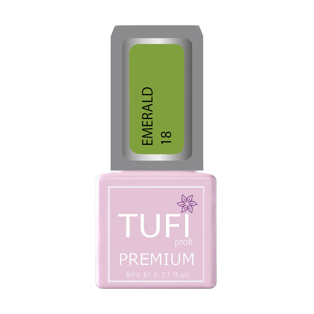 

Уцінка! Гель-лак для нігтів Tufi profi Premium Emerald 18 Васабі, 8 мл
