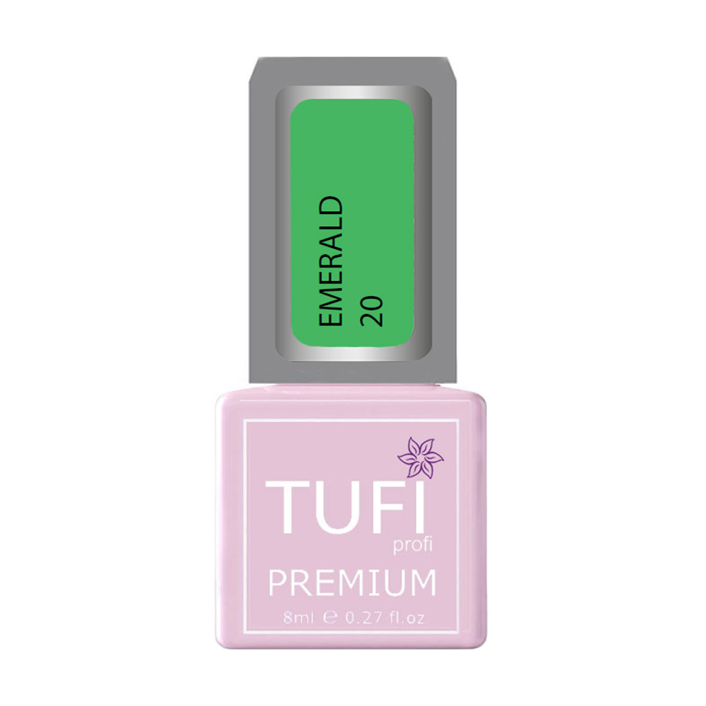 

Уцінка! Гель-лак для нігтів Tufi Profi Premium Emerald 20 Райський зелений, 8 мл