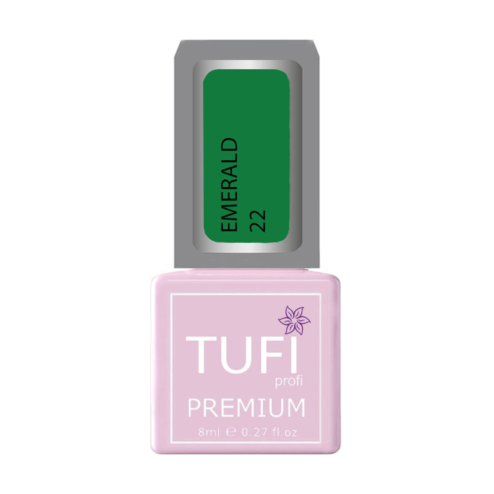 

Уцінка! Гель-лак для нігтів Tufi Profi Premium Emerald 22 Норвезький ліс, 8 мл