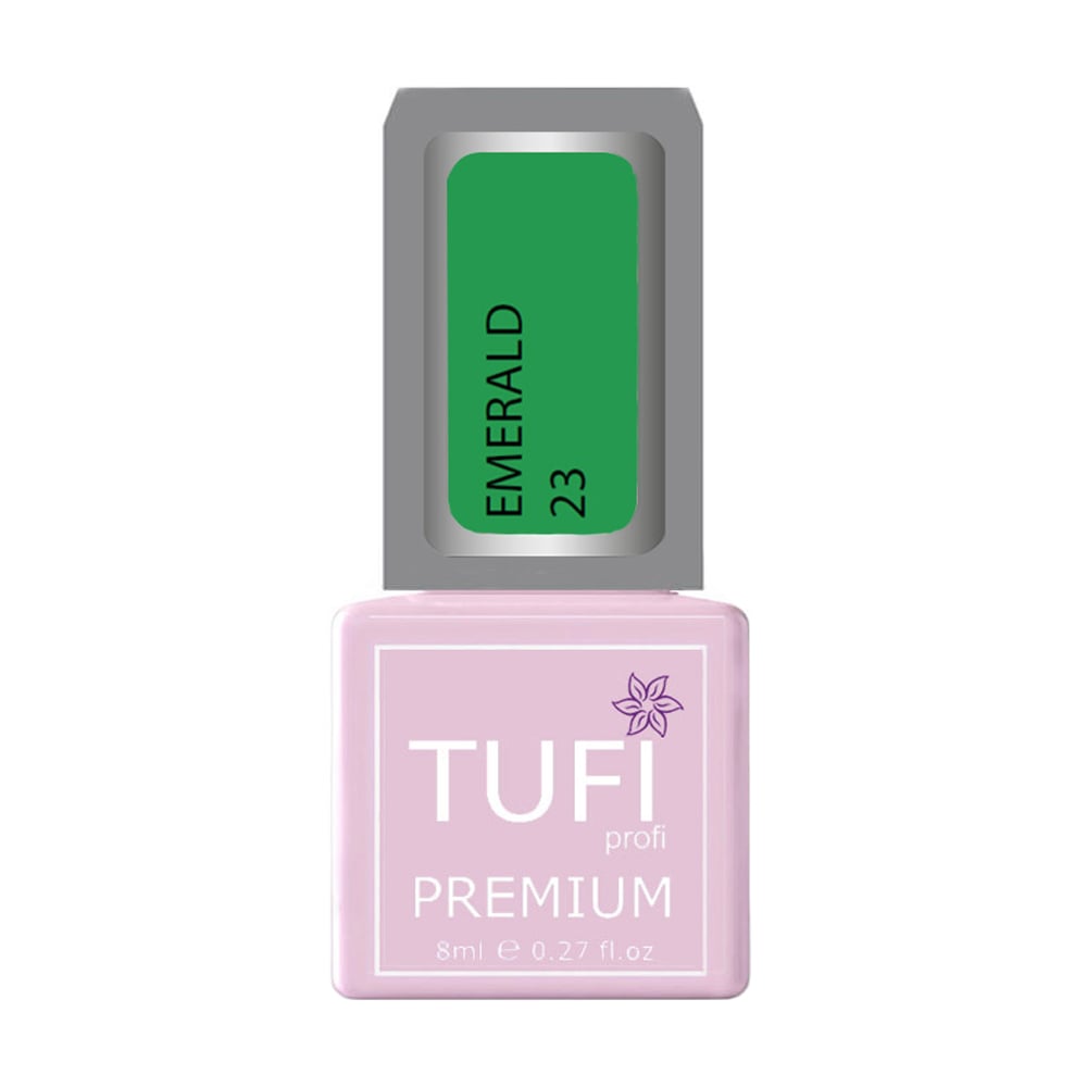 Уцінка! Гель-лак для нігтів Tufi profi Premium Emerald 23 Малахітовий туман, 8 мл