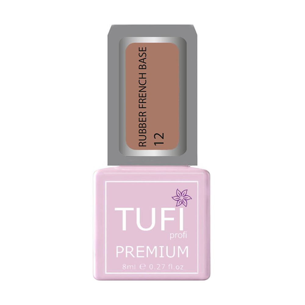 

База для гель-лаку Tufi profi Premium Rubber French Base 012 Солодкий мокко, 8 мл