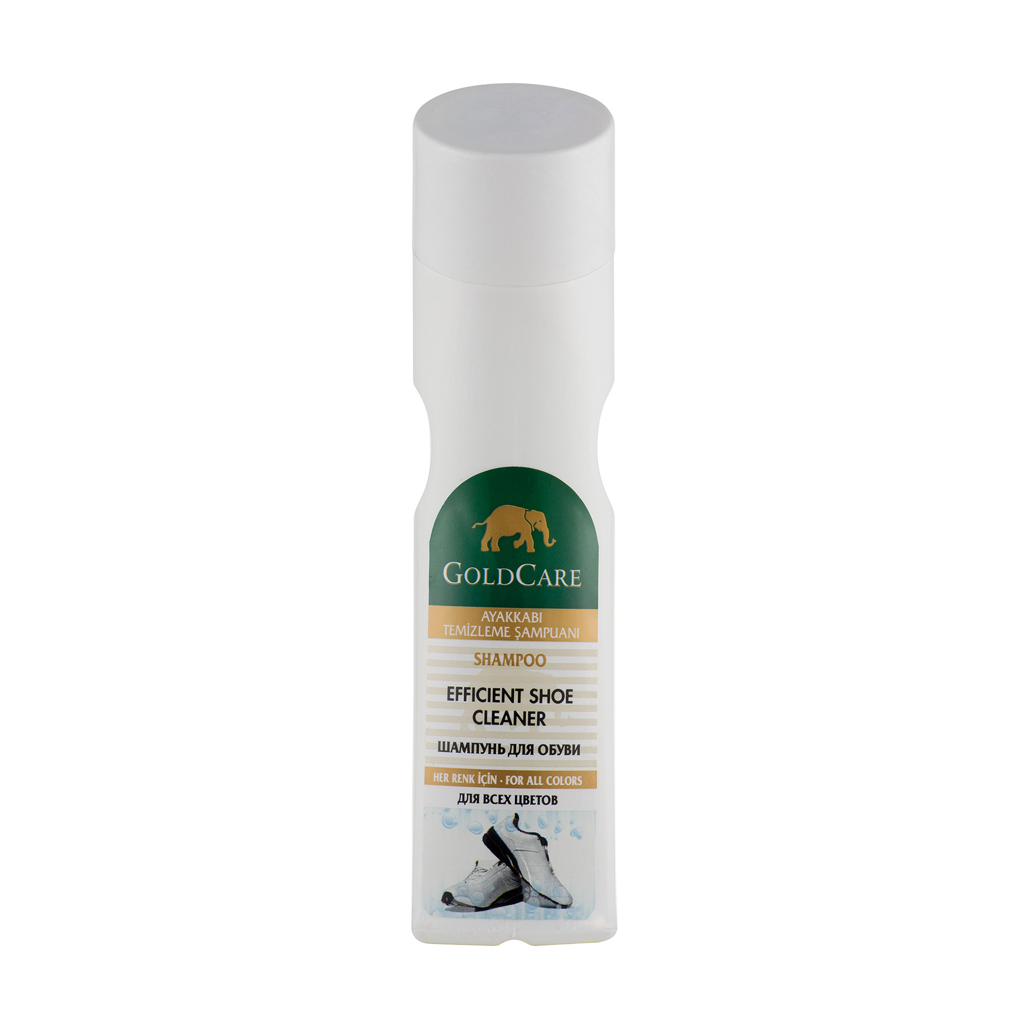 

Шампунь для взуття всіх кольорів Gold Care Efficient Shoe Cleaner, 75 мл
