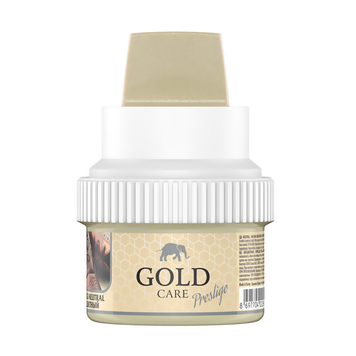 

Крем для догляду за взуттям Gold Care Prestige з губкою, безбарвний, 60 мл