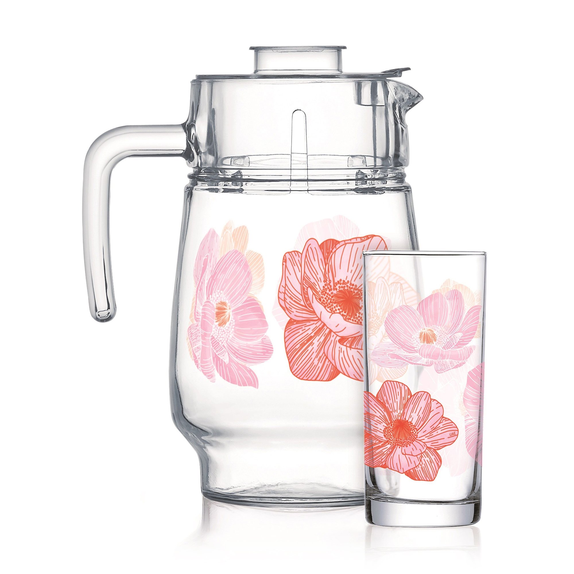 

Набір для напоїв Luminarc Anabella Pink (глечик, 1 шт + склянка, 6 шт) (Q4799)