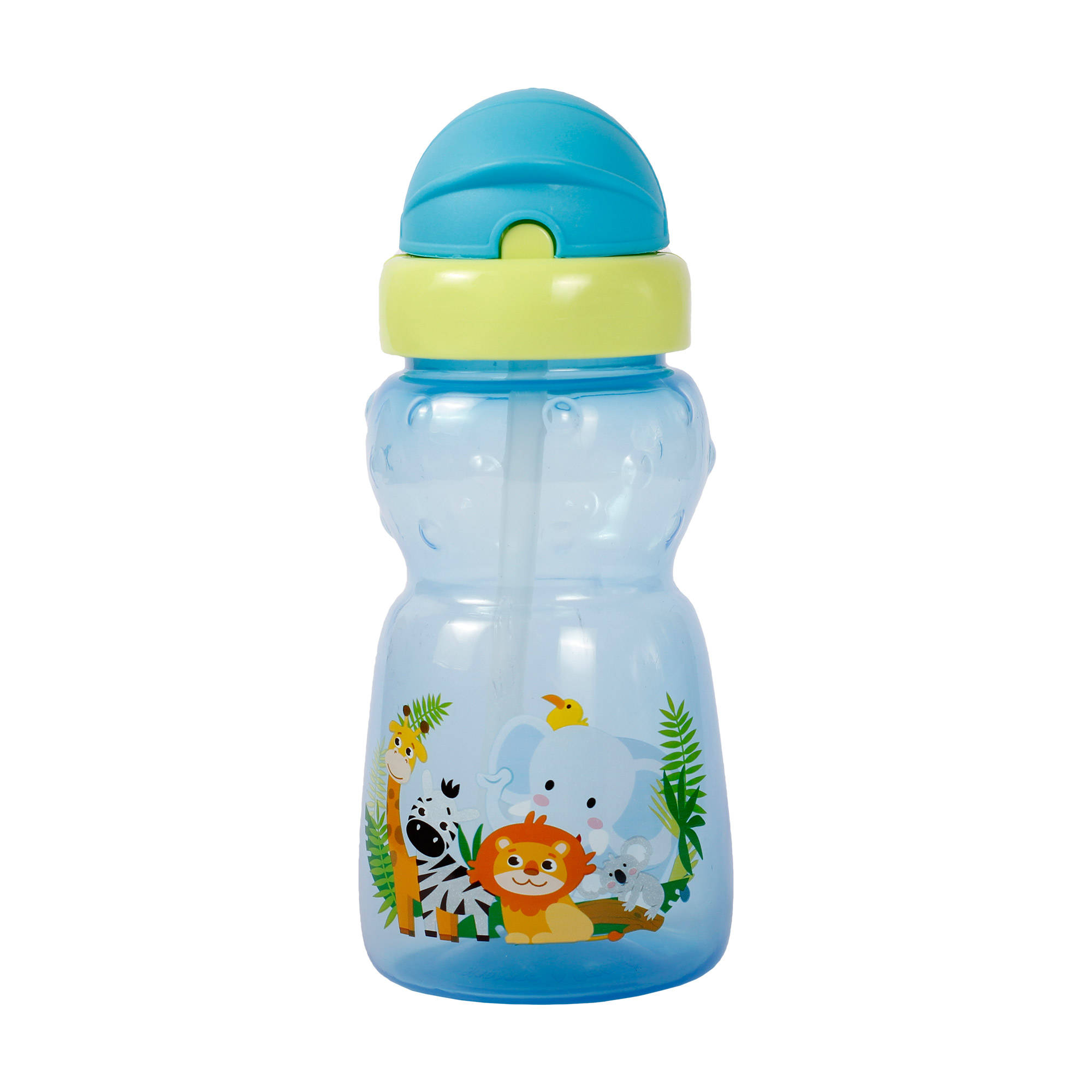 

Поїлка-непроливайка Курносики з силіконовою соломинкою, від 9 місяців, блакитна, 300 мл (7023)