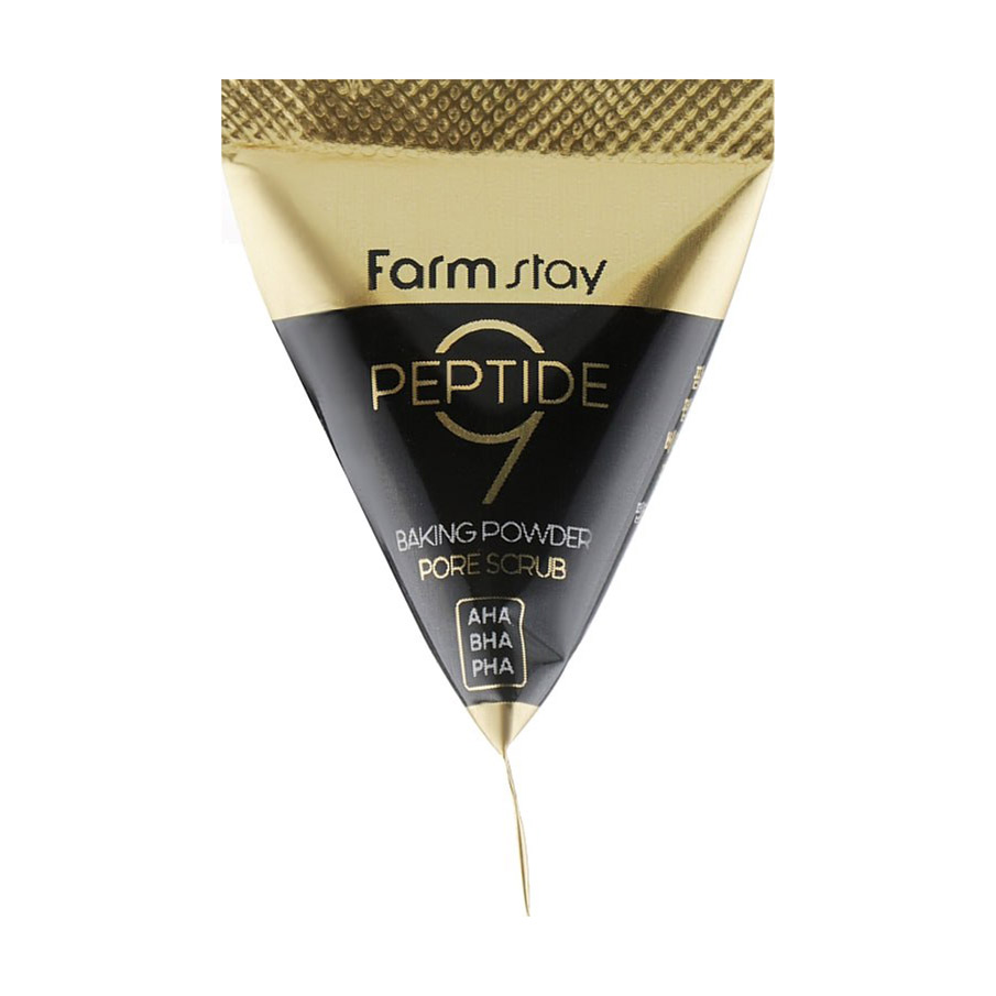 

Содовий скраб для обличчя FarmStay Peptide 9 Baking Powder Pore Scrub з пептидами, 25*7 г