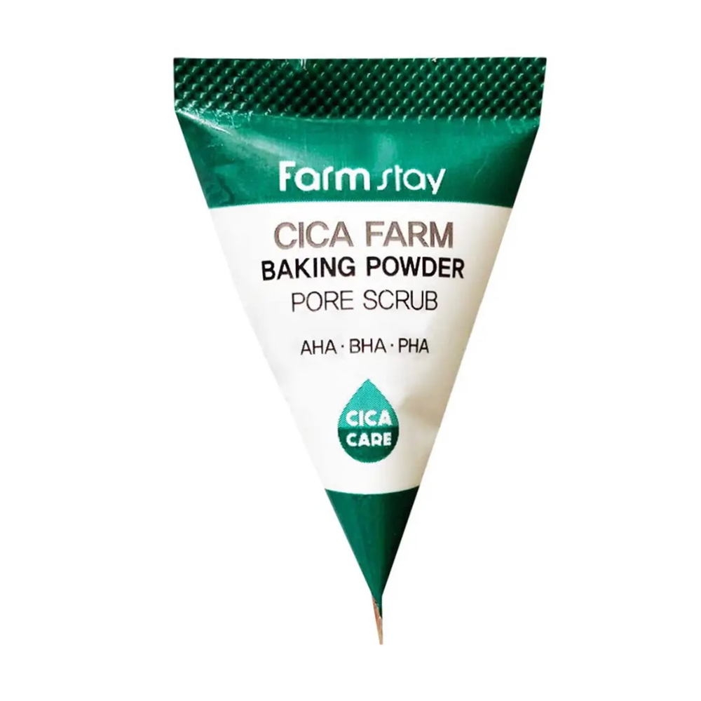 

Уцінка! Содовий скраб для обличчя FarmStay Cica Farm Baking Powder Pore Scrub з центеллою азійською, 25*7 г