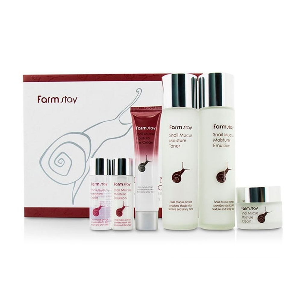 

Набір для догляду за обличчям FarmStay Snail Mucus Moisture Skin Care, 6 одиниць
