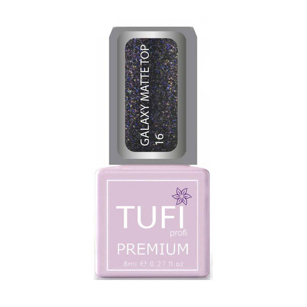 

Уцінка! Топ для гель-лаку Tufi Profi Premium Galaxy Matte Top 16 Ерідан, 8 мл