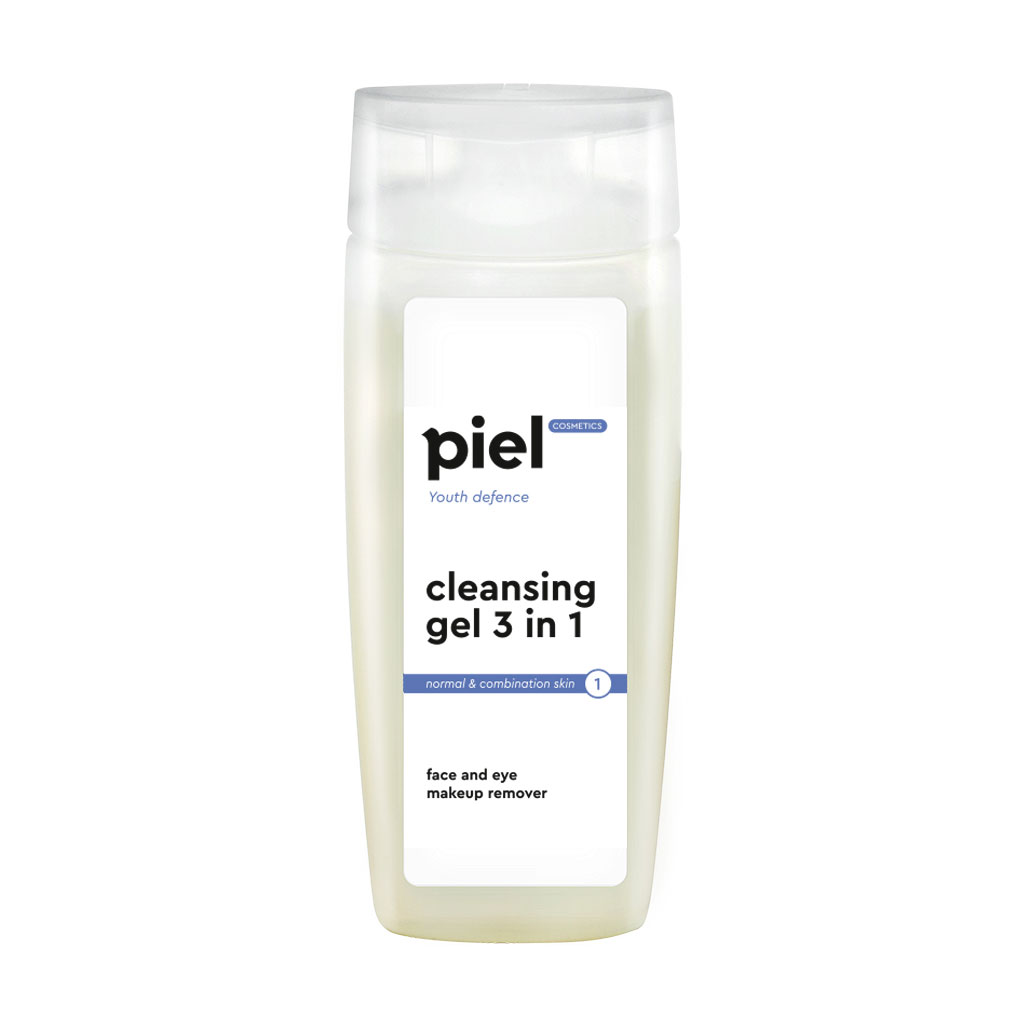 

Гель-демакіяж для обличчя Piel Cosmetics Youth Defence Cleansing Gel 3 in 1 для нормальної та комбінованої шкіри, 200 мл