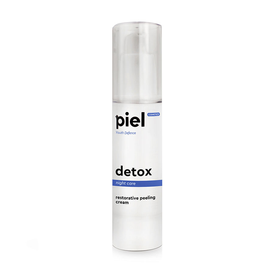 Регенерувальний нічний крем для обличчя з пілінг-ефектом Piel Cosmetics Youth Defence Detox Cream, 50 мл