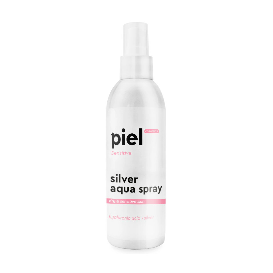 

Уцінка! Зволожувальний спрей для обличчя Piel Cosmetics Sensitive Silver Aqua Spray для сухої та чутливої шкіри, 100 мл
