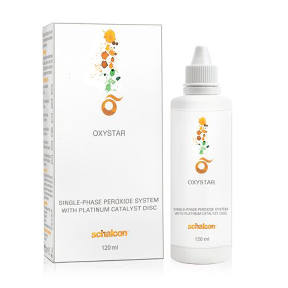 

Пероксидна система для контактних лінз Schalcon Oxystar з платиновим диском, 120 мл