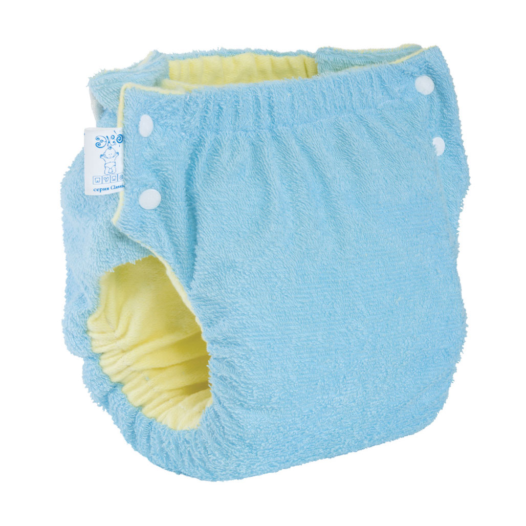 

Підгузок трикотажний Еко Пупс Easy Size Classic з вкладишем Abso Maxi, синій, 12-17 кг