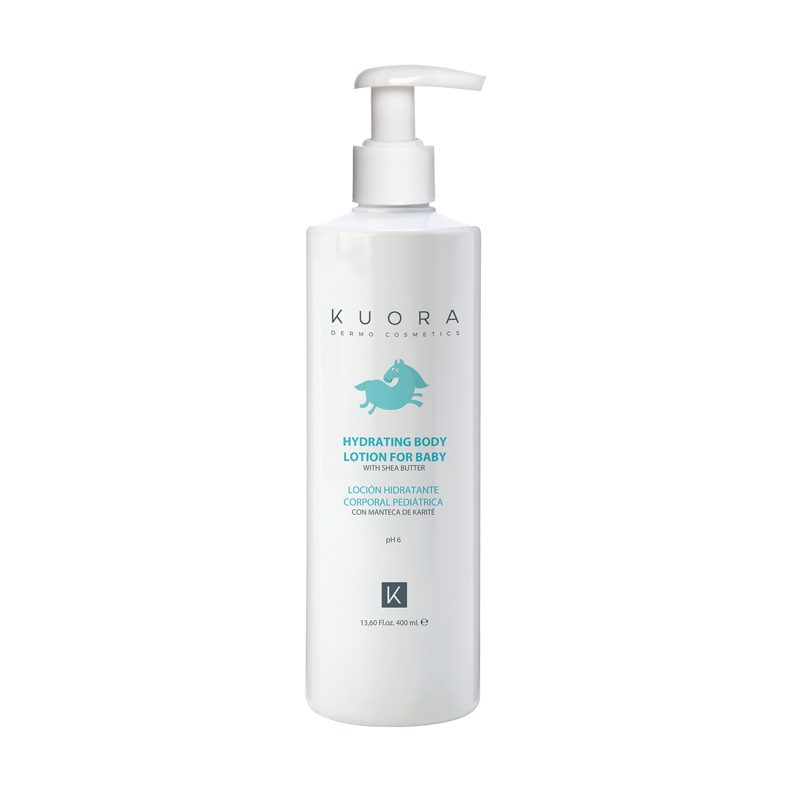 

Дитячий зволожувальний лосьйон для тіла Kuora Dermocosmetics Baby Hydrating Body Lotion with Shea Butter, 400 мл