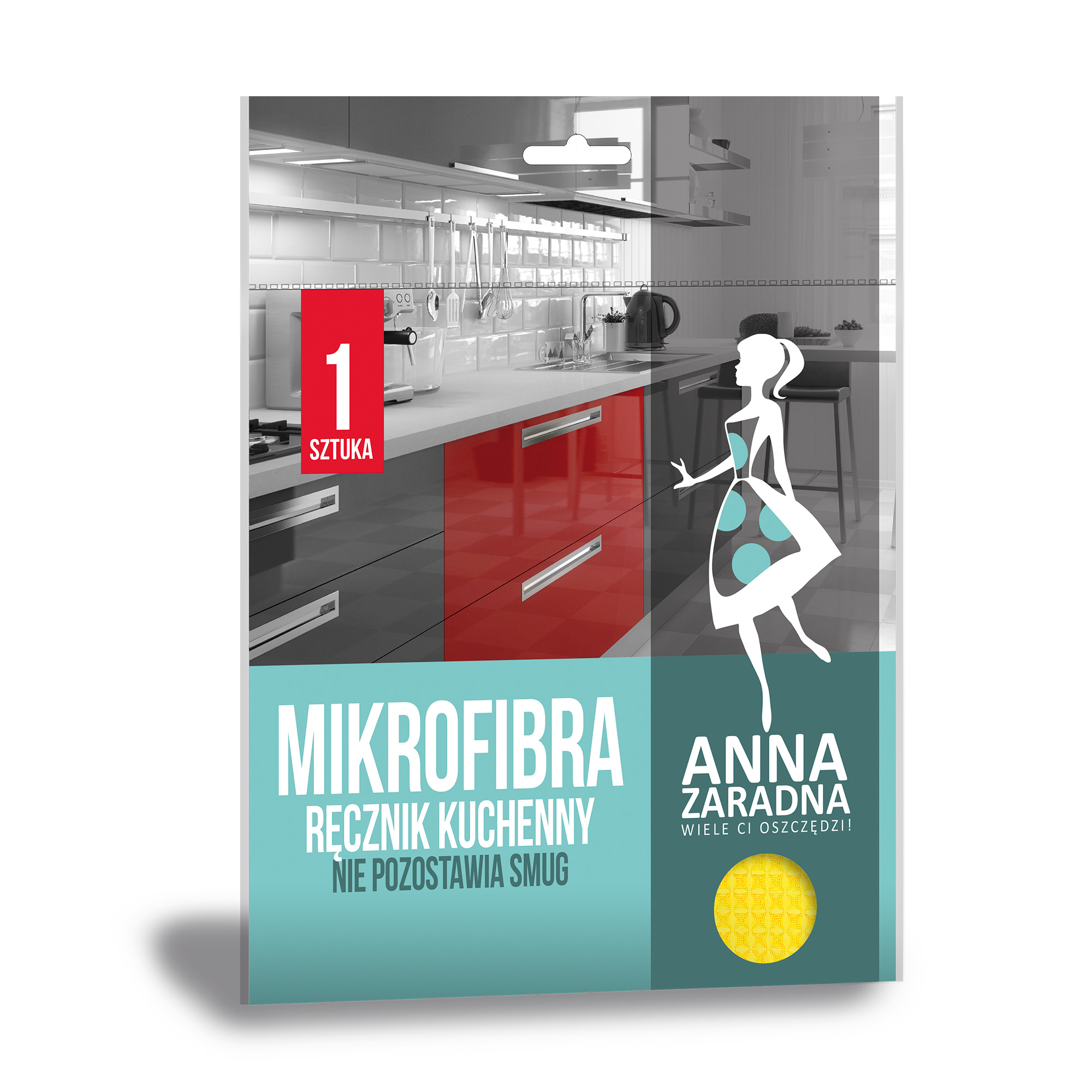 

Кухонний рушник Anna Zaradna з мікрофібри, 70*40 см, 1 шт