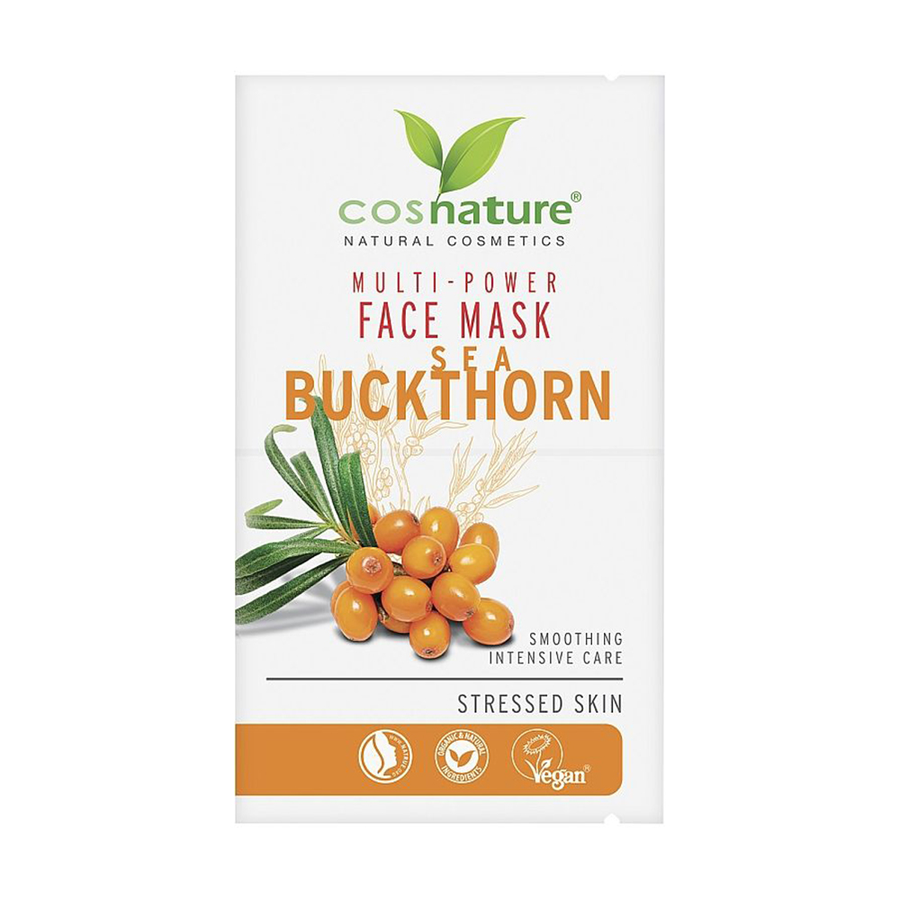 

Мультиживильна маска для обличчя Cosnature Multi-Power Face Mask з обліпихою, 2*8 мл