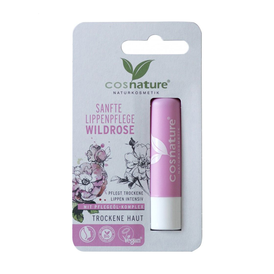 

Бальзам для губ Cosnature Lip Balm with Wild Rose з олією шипшини, 4.8 г