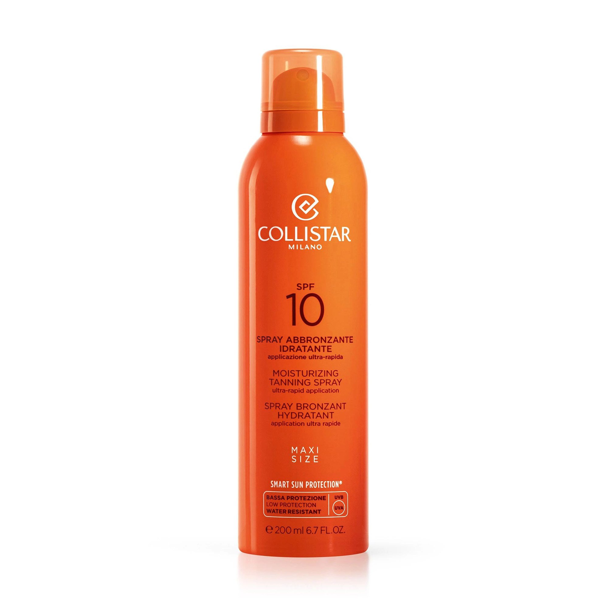 

Зволожувальний спрей для засмаги Collistar Moisturizing Tanning Spray Ultra-Rapid Application SPF 10, 200 мл