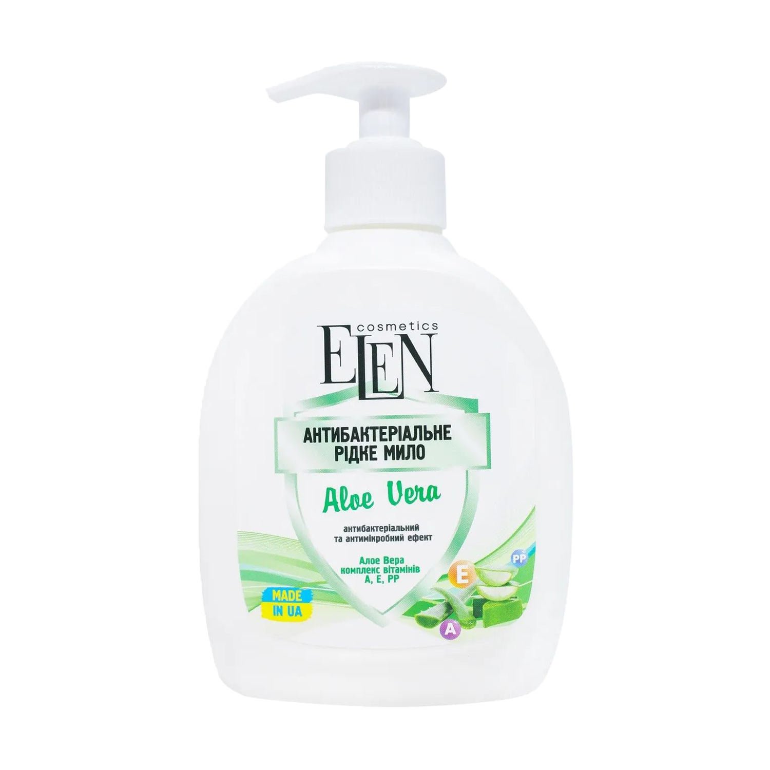 

Рідке антибактеріальне мило для рук Elen Cosmetics Aloe Vera, 300 мл