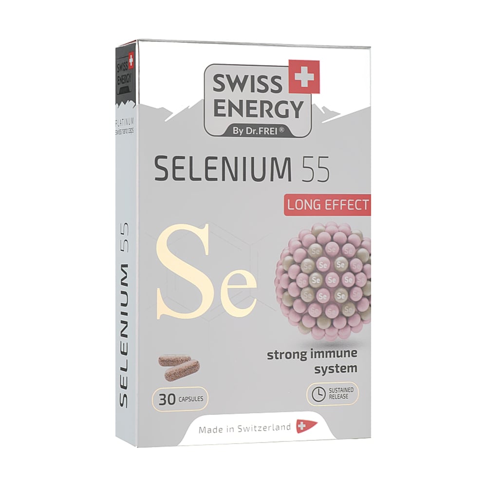

Селен Swiss Energy Selenium 55 мкг підтримка імунної системи, 30 капсул